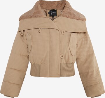 Veste d’hiver faina en beige : devant