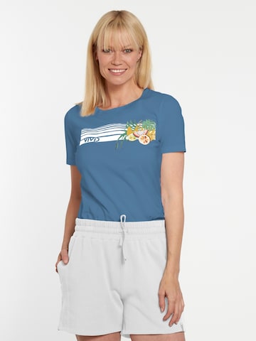 T-shirt VIVID en bleu : devant