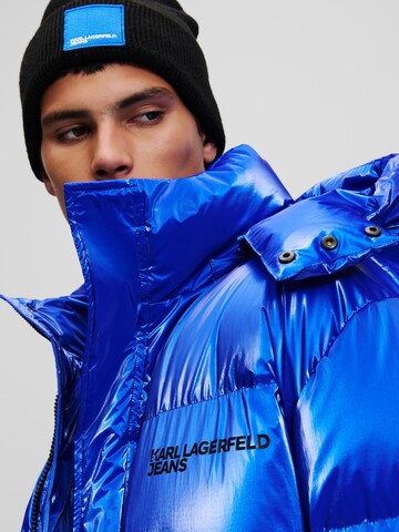 KARL LAGERFELD JEANS Winter jacket 'Shiny' in Blue