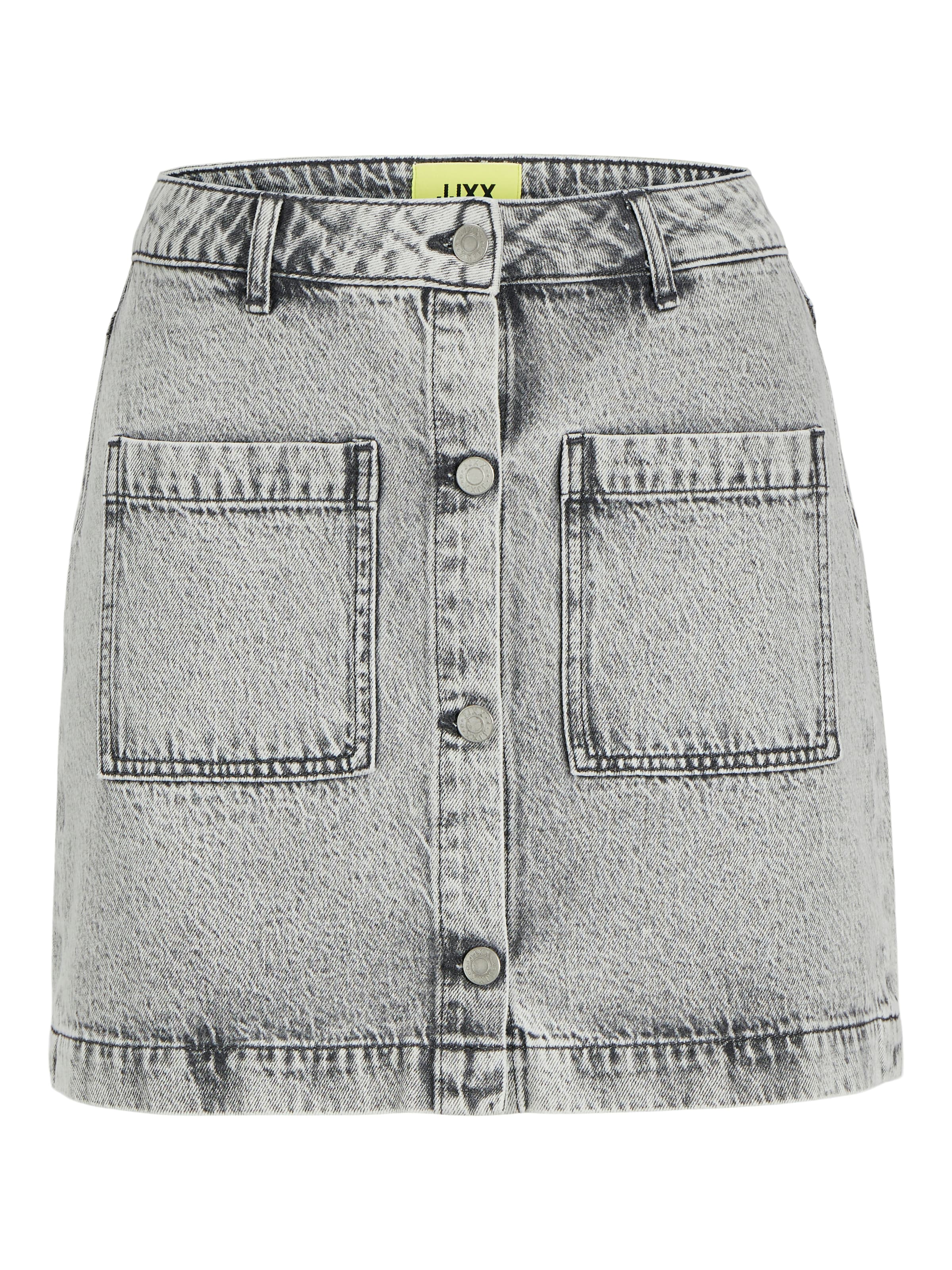 【Anyone more】Fukuro gray washed denim skirt GERsome Women's Casual Split Hem High Waist Denim Skorts