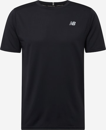 new balance Funkcionalna majica | črna barva: sprednja stran