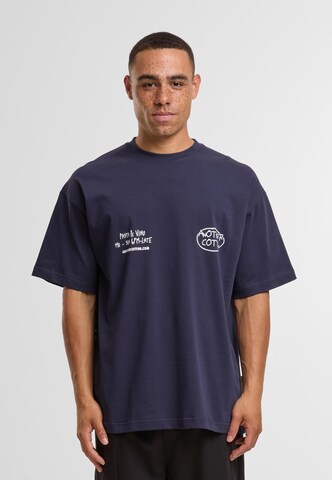 Another Cotton Lab T-Shirt 'Pasta Night' in Blau