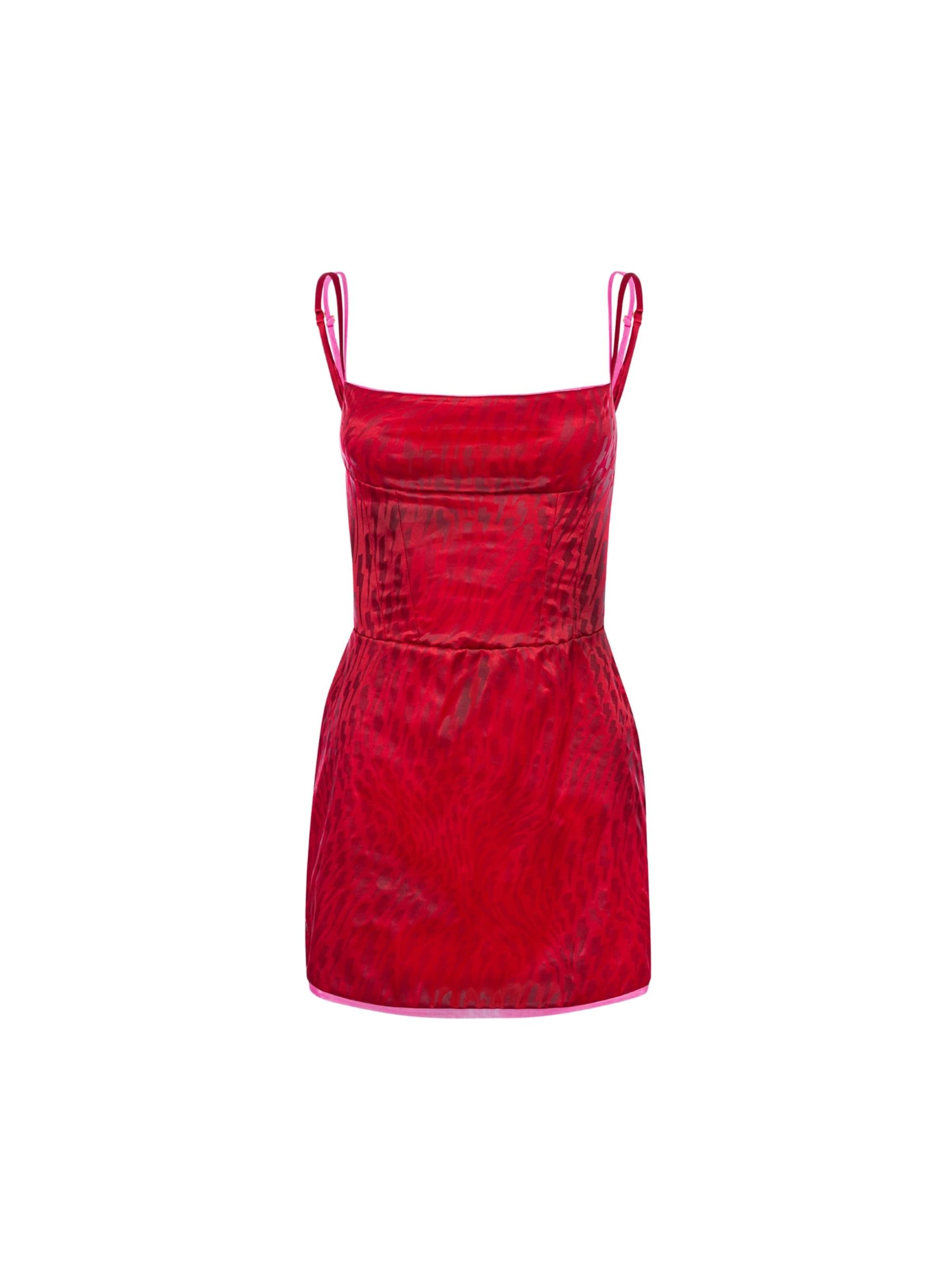 EKCENTRIK Kjole i rød: forside