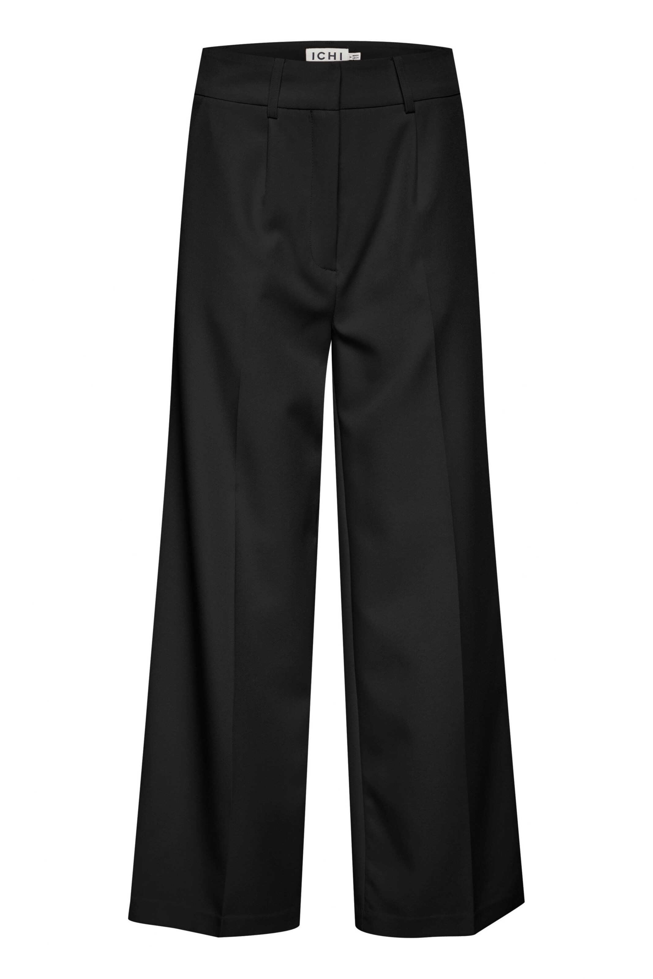 Pantalon à plis 'Ihlexi' ICHI en noir : devant