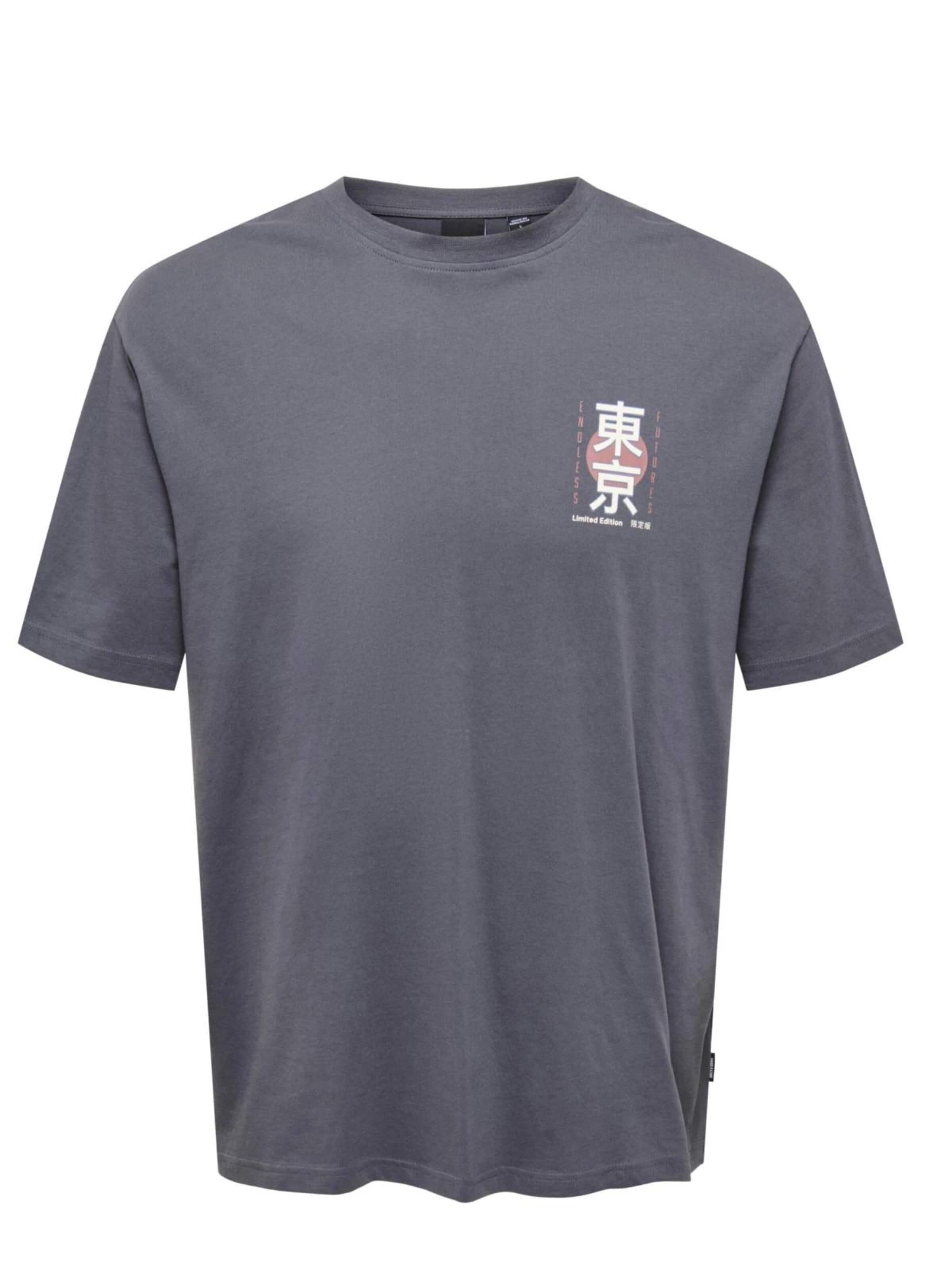 ONLY Shirt in Grijs: voorkant