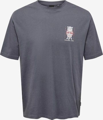 ONLY Shirt in Grijs: voorkant