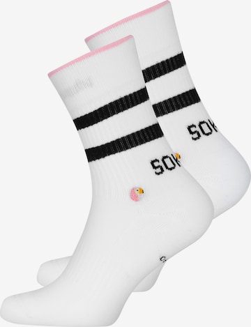 Sokid Athletic Socks in White: front