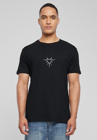 T-Shirt 'Spike Heart' Mister Tee en noir : devant