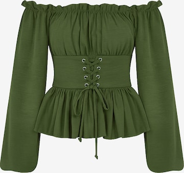 Chemisier Elara en vert : devant