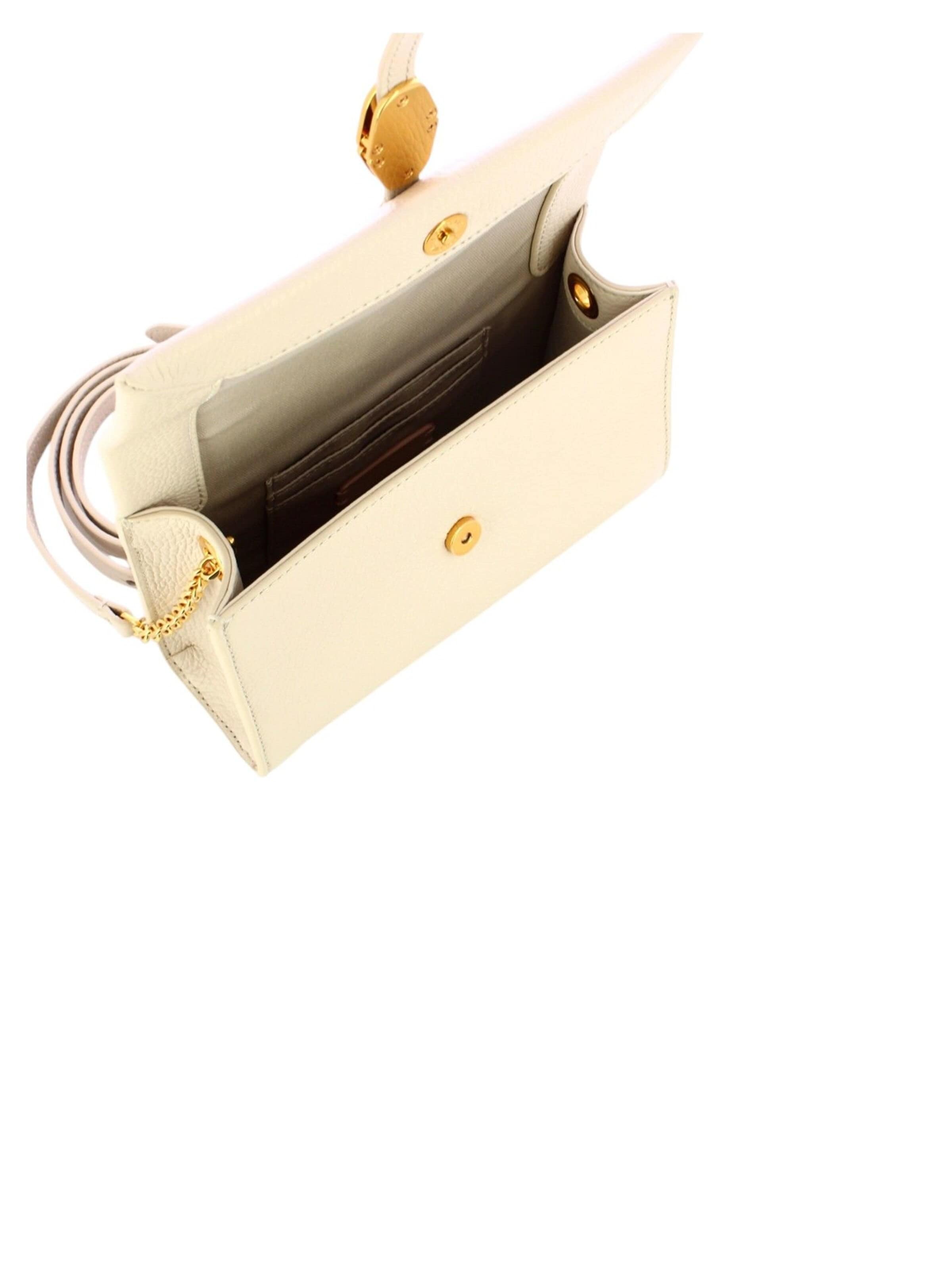Coccinelle Schoudertas 'Coccinelle Dorian Mini Bag Grained Leather' in Wit