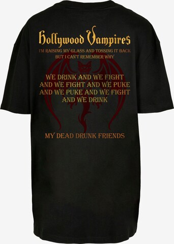 Maglia extra large 'Hollywood Vampires - Drink Fight Puke' di Merchcode in nero