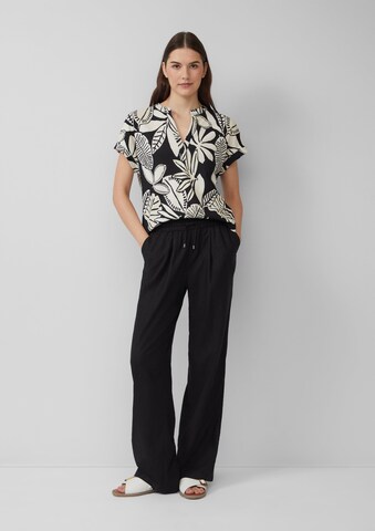 s.Oliver Wide leg Trousers in Black: front