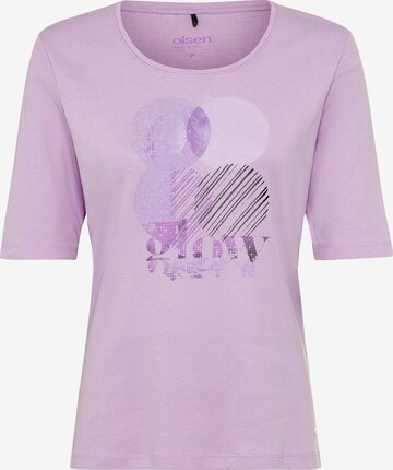 T-shirt Olsen en violet : devant