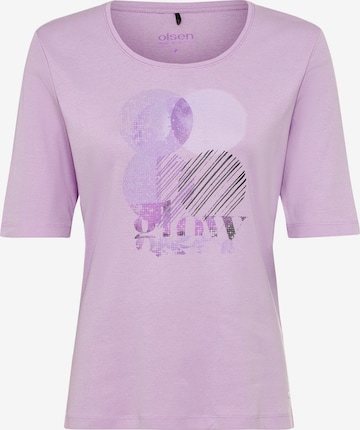 T-shirt Olsen en violet : devant