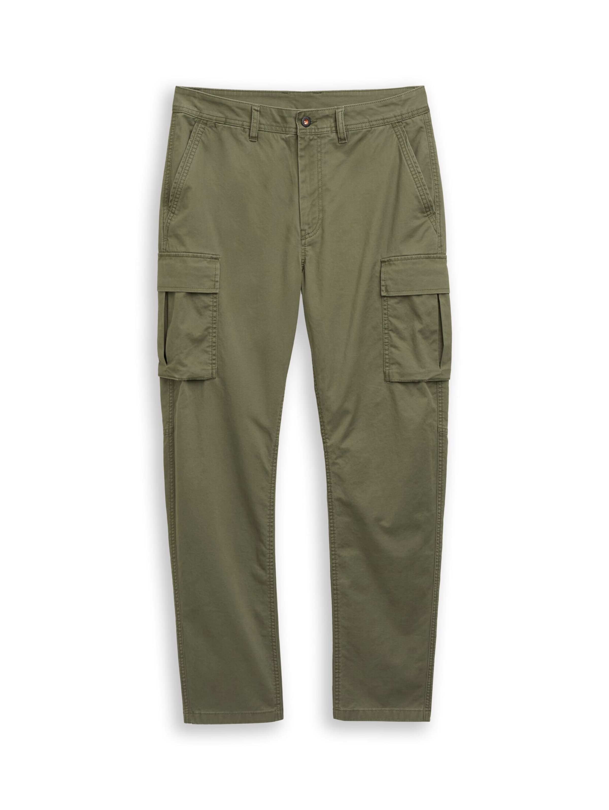 TOM TAILOR DENIM Regular Cargobroek in Groen: voorkant