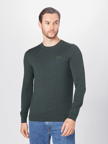 Superdry Regular fit Trui in Groen: voorkant