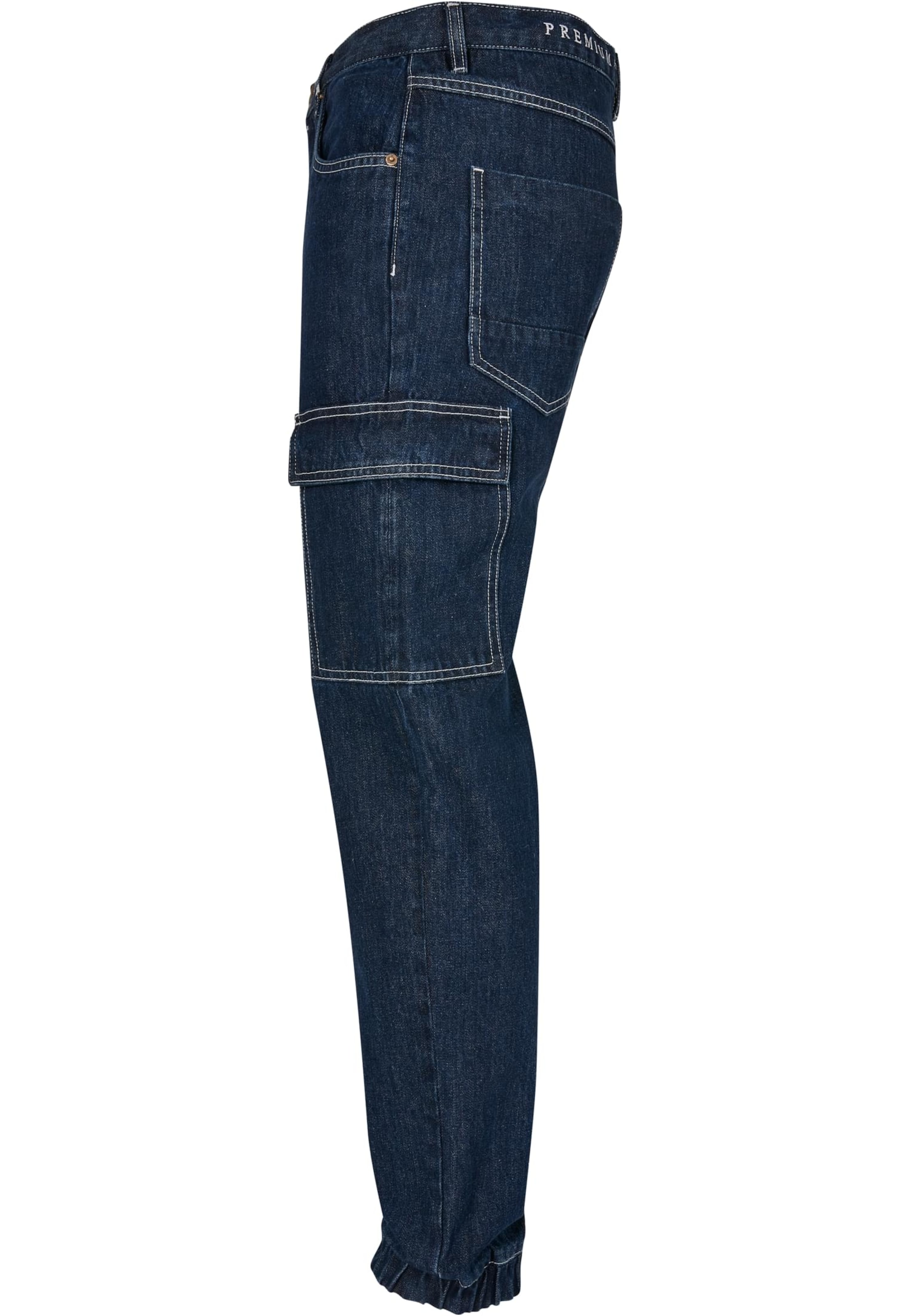 SOUTHPOLE Zúžený strih Rifľové kapsáče - Modrá