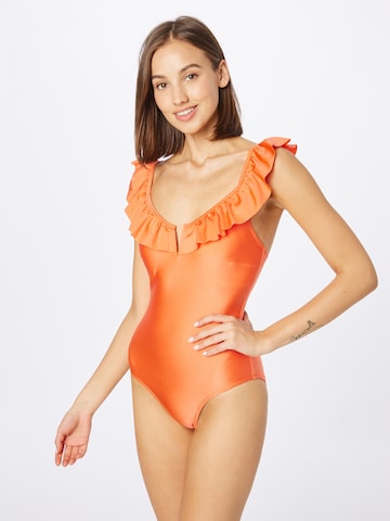 ESPRIT - Traje de baño en naranja: frente