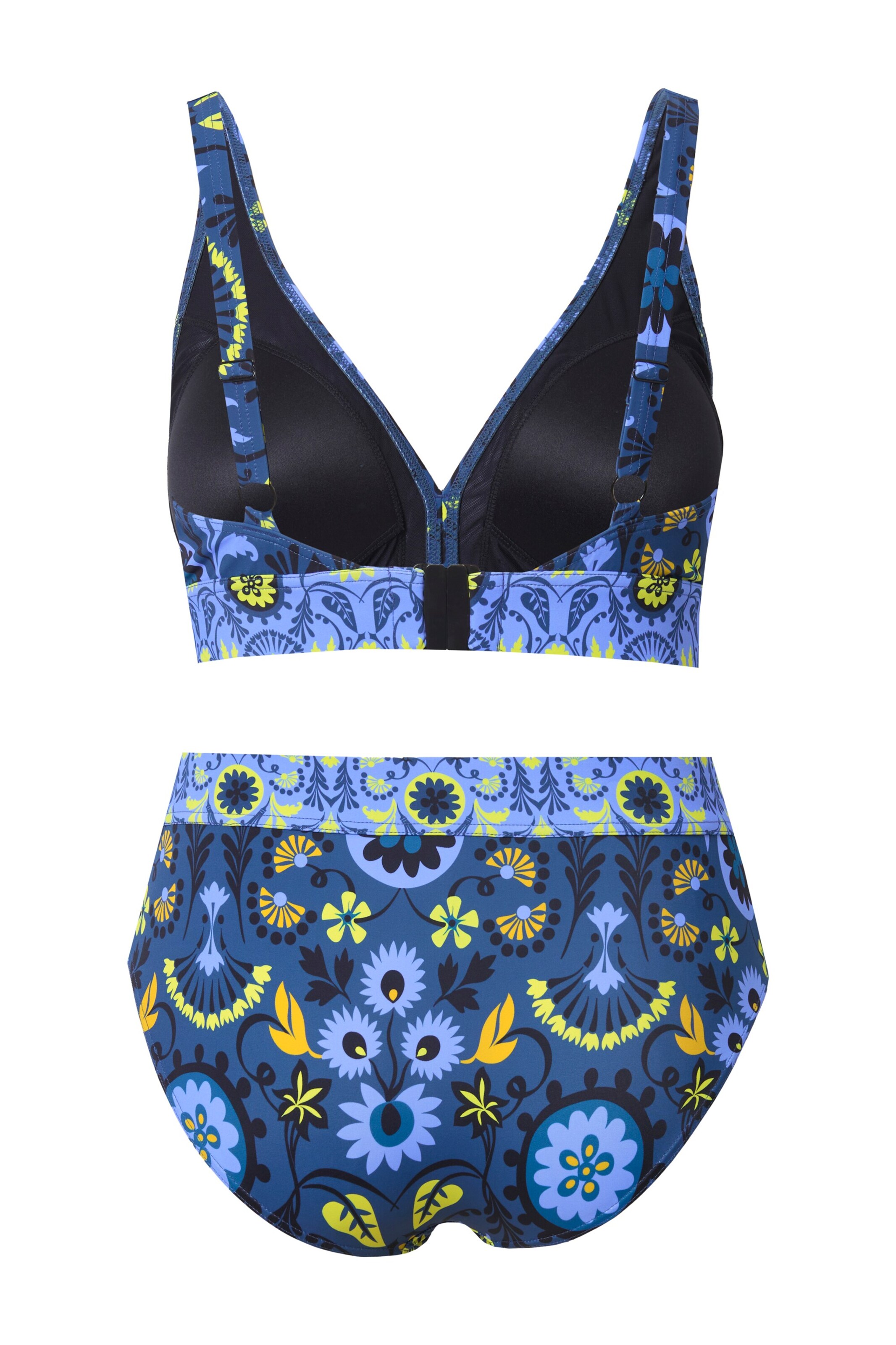 Ulla Popken Triangle Bikini in Blue