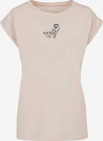 Merchcode T-Shirt  'Spring - Vibes' in Beige: predná strana