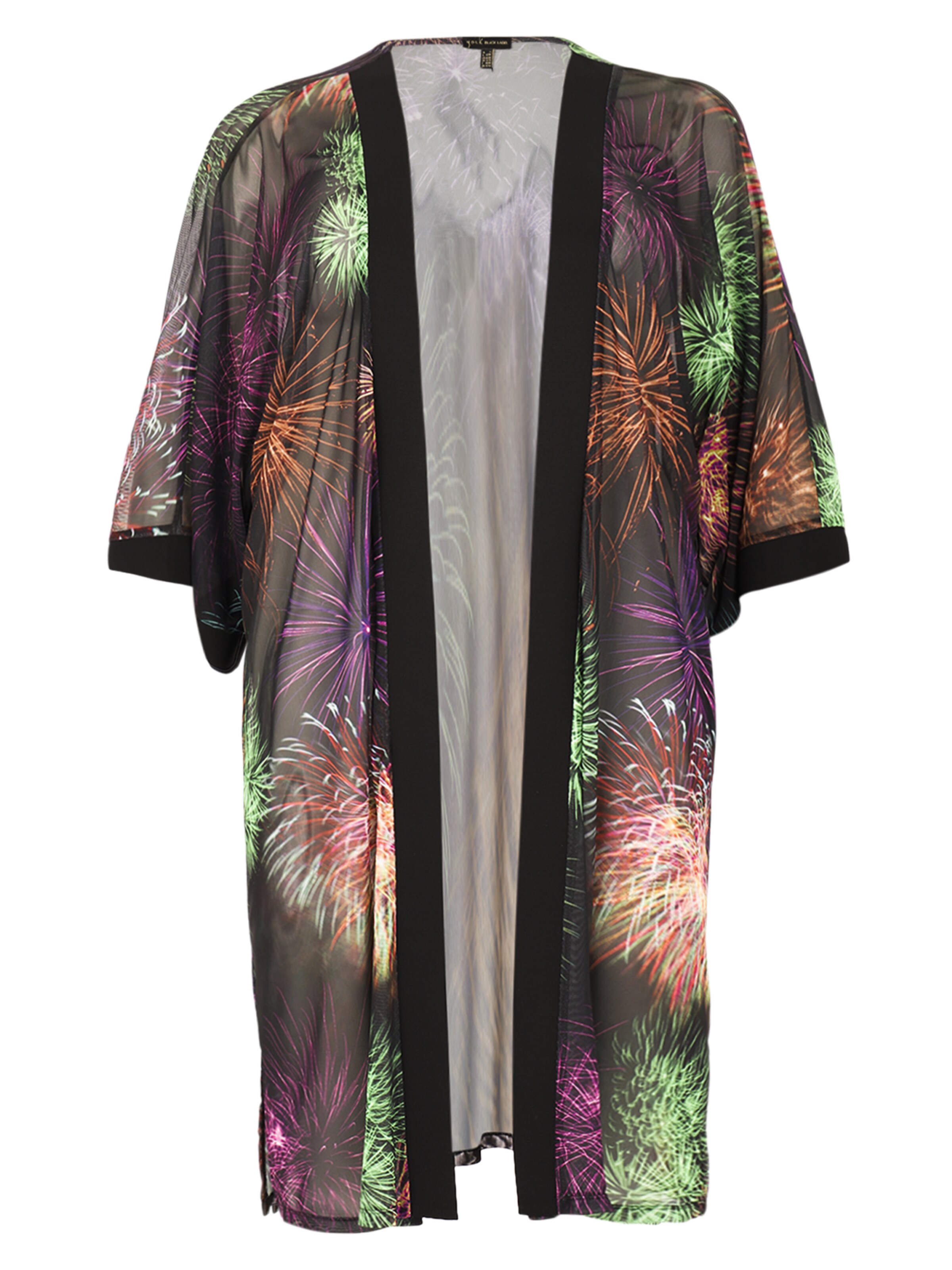 YOEK Kimono in Zwart: voorkant