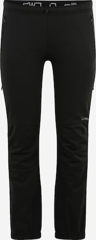 CMP Tapered Outdoor Pants in Black: front