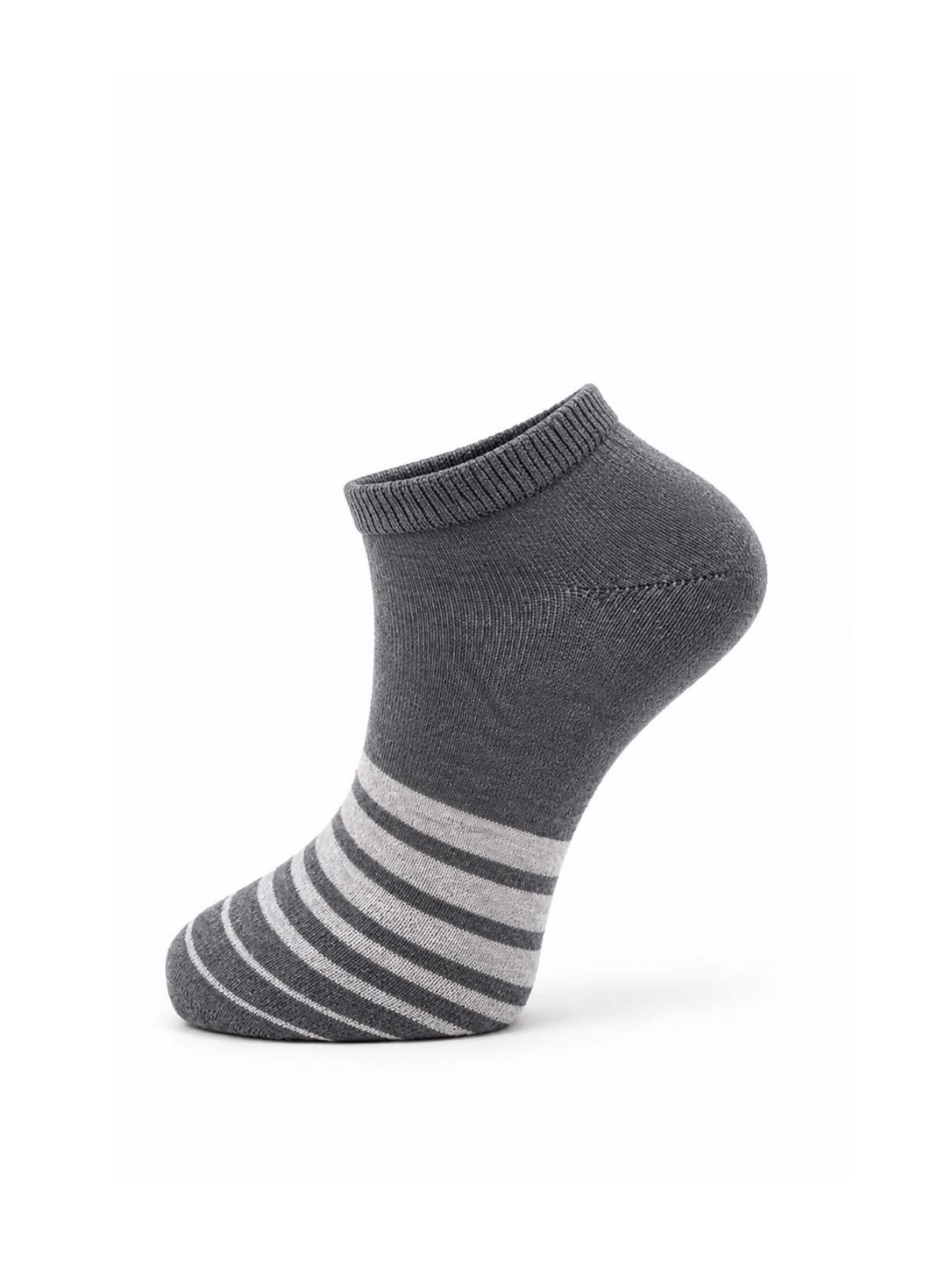 El Sueno Sokken 'Men's Stripe Cotton Blend Sneaker Socks' in Gemengde kleuren