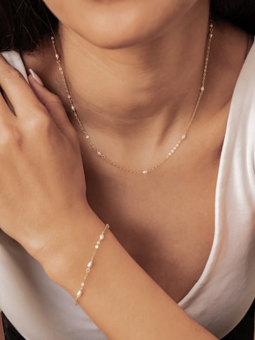 Parure de bijoux 'Pearl Essence' Hey Happiness en or : devant