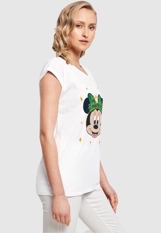 ABSOLUTE CULT Shirt 'Minnie Mouse - Happy Christmas' in Wit