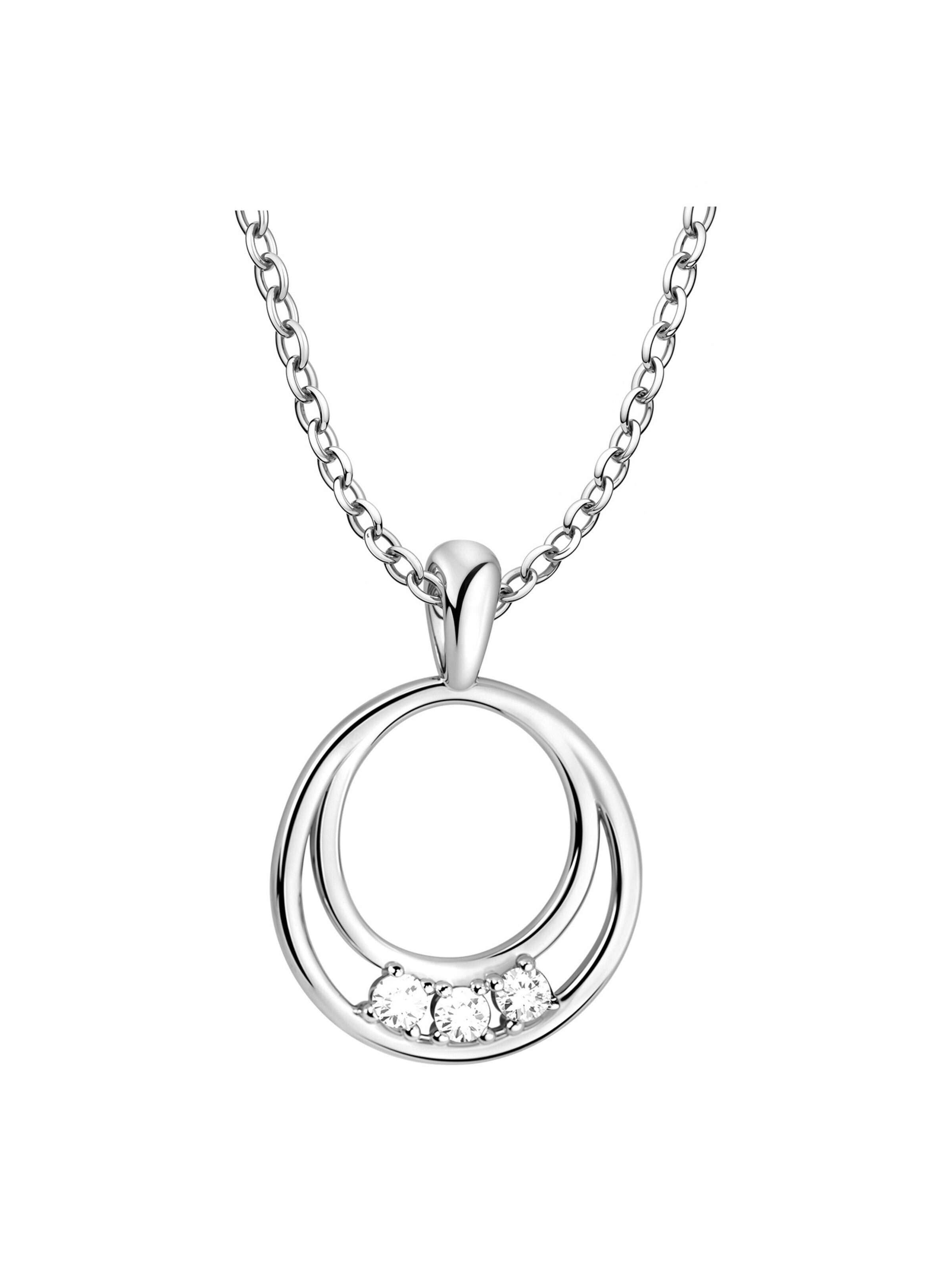 Sofia Milani Kette 'Circle'‌‌‌‌‌ in Silber: Vorderseite