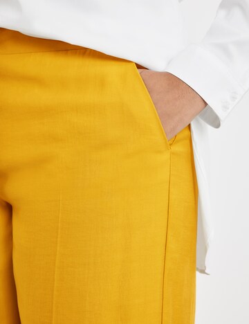 SAMOON Normalny krój Spodnie w kant w kolorze żółty