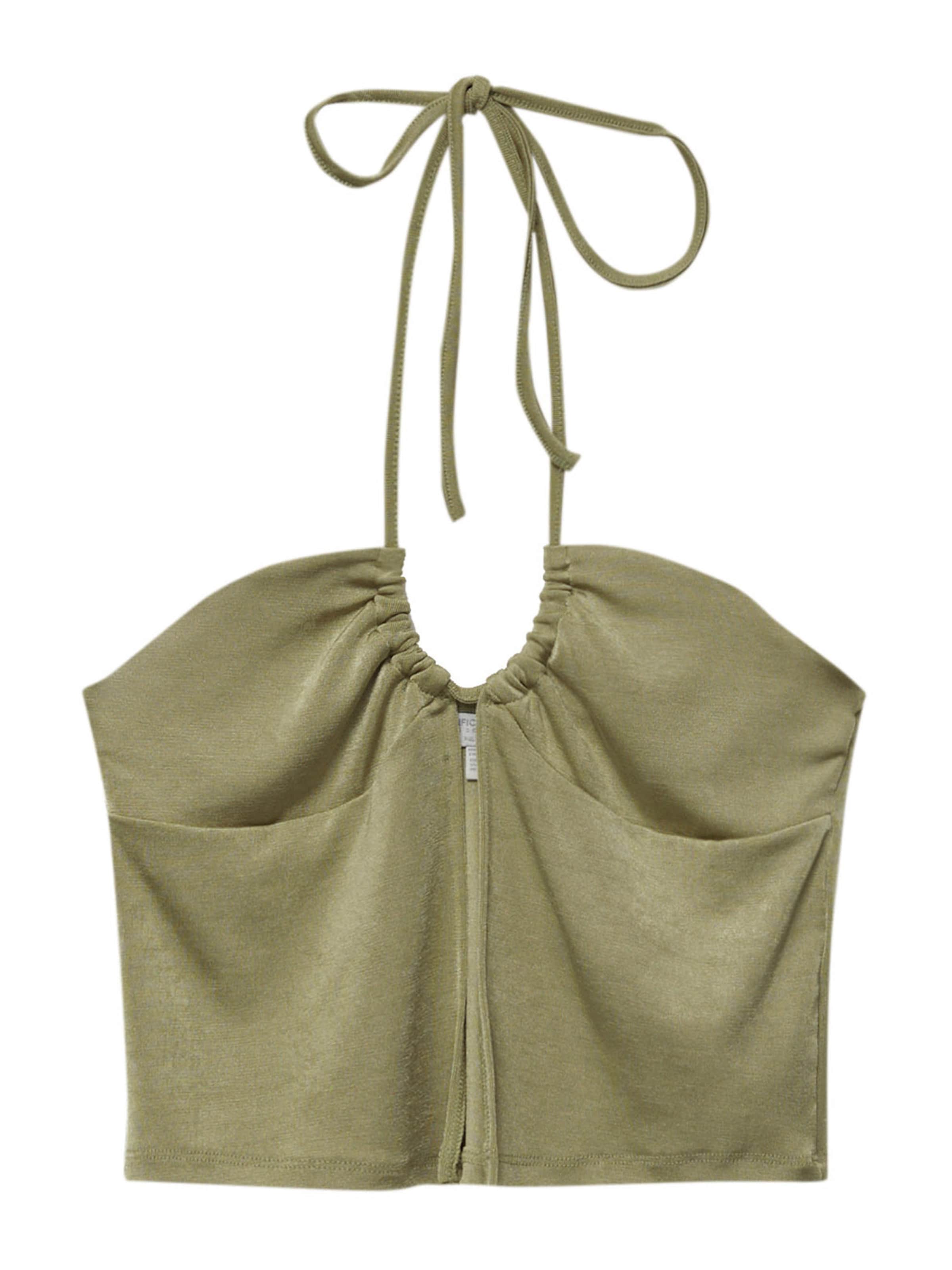 Pull&amp;BearTop - zelena boja: prednji dio