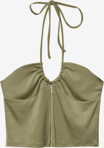 Top di Pull&Bear in verde: frontale