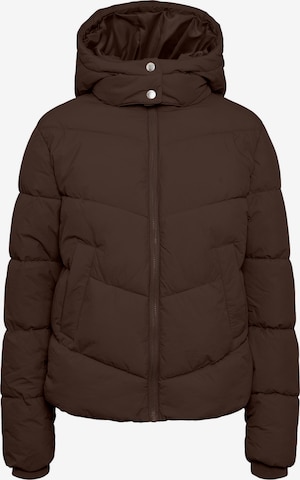 PIECES Winter Jacket 'Jamilla' in Brown: front