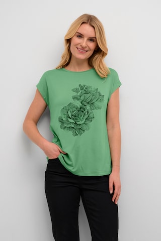T-shirt 'Mally' Kaffe en vert : devant