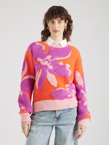 Pull-over FRNCH PARIS en orange : devant
