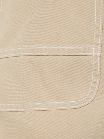 Bershka Regular Hose in Beige