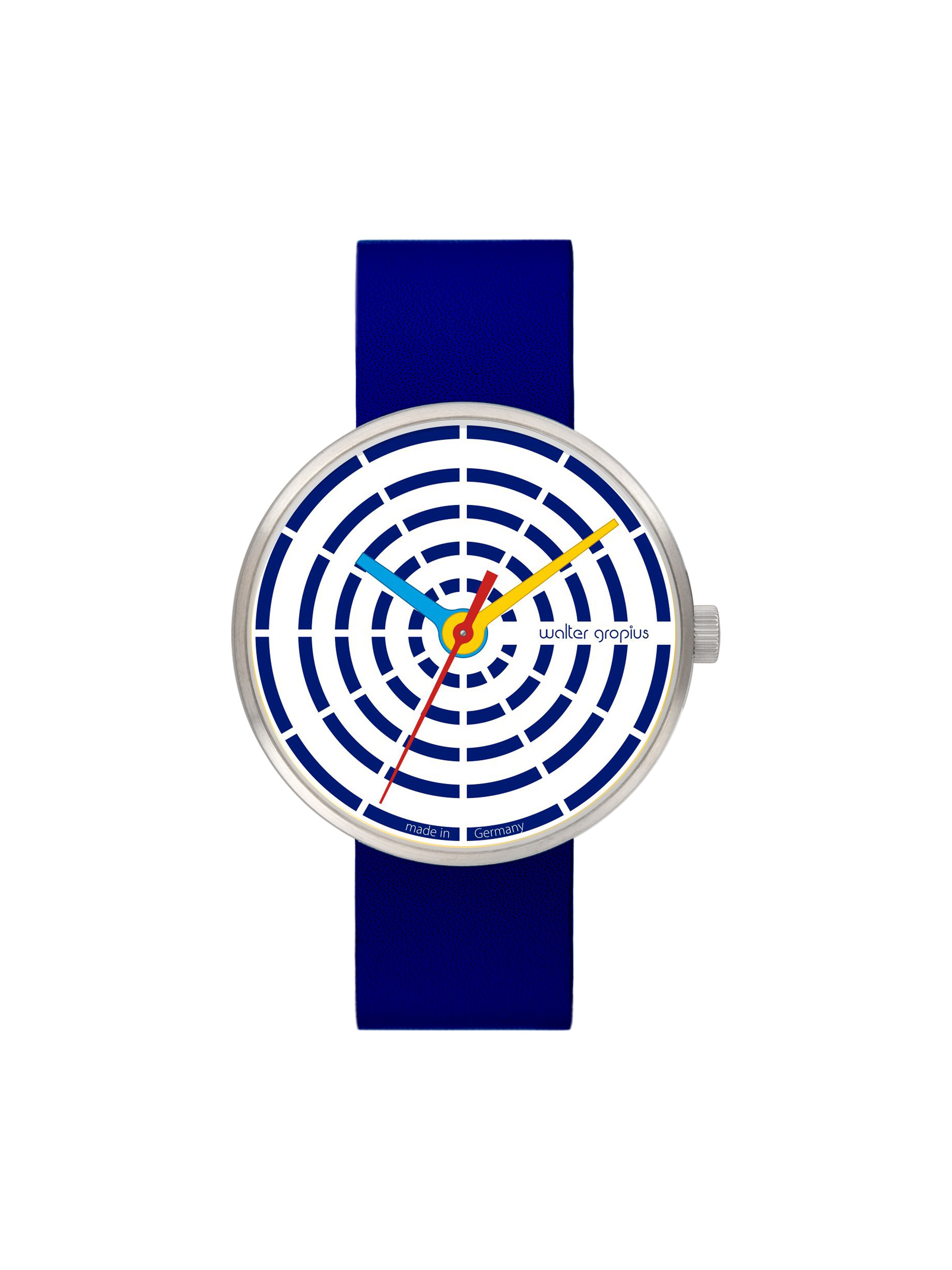 WALTER GROPIUS Analog Watch 'SPACE LOOPS' in Blue: front