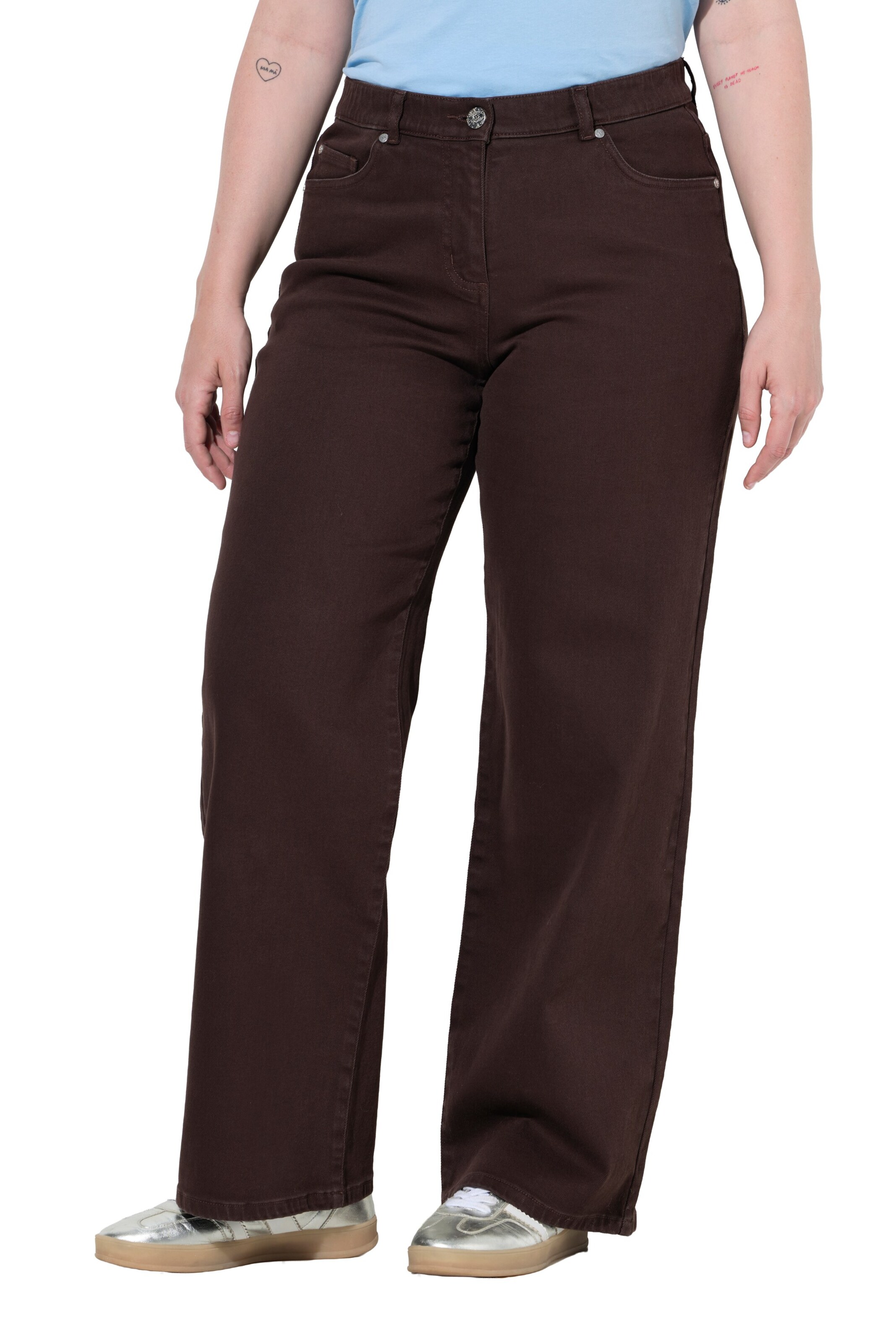 Ulla Popken Regular Jeans in Grau: Vorderseite