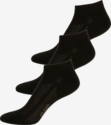 ELBEO Enkelsokken ' 3-Pack Breathable ' in Zwart: voorkant