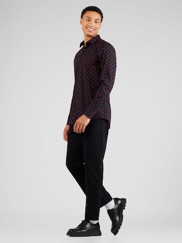 HUGO Red Slim Fit Hemd 'Kenno' in Schwarz