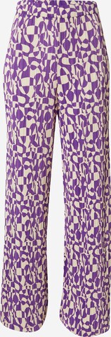 Monki Wide leg Broek in Lila: voorkant