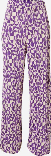 Monki Trousers 'Clara' in Beige / Purple, Item view