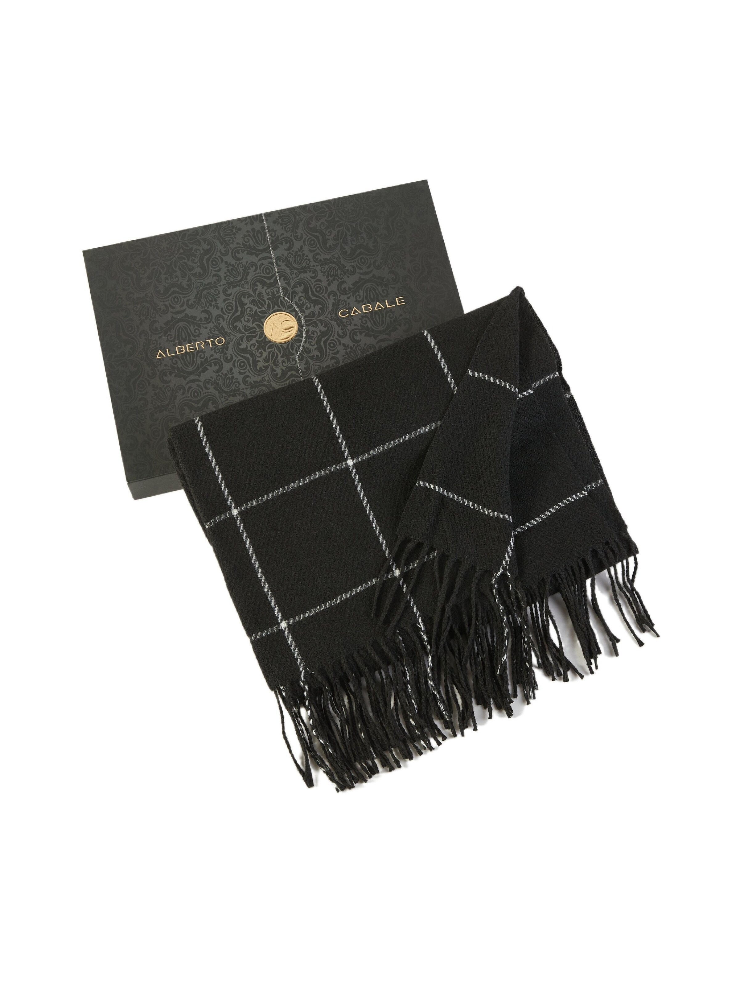 alberto cabale Scarf 'Line' in Black