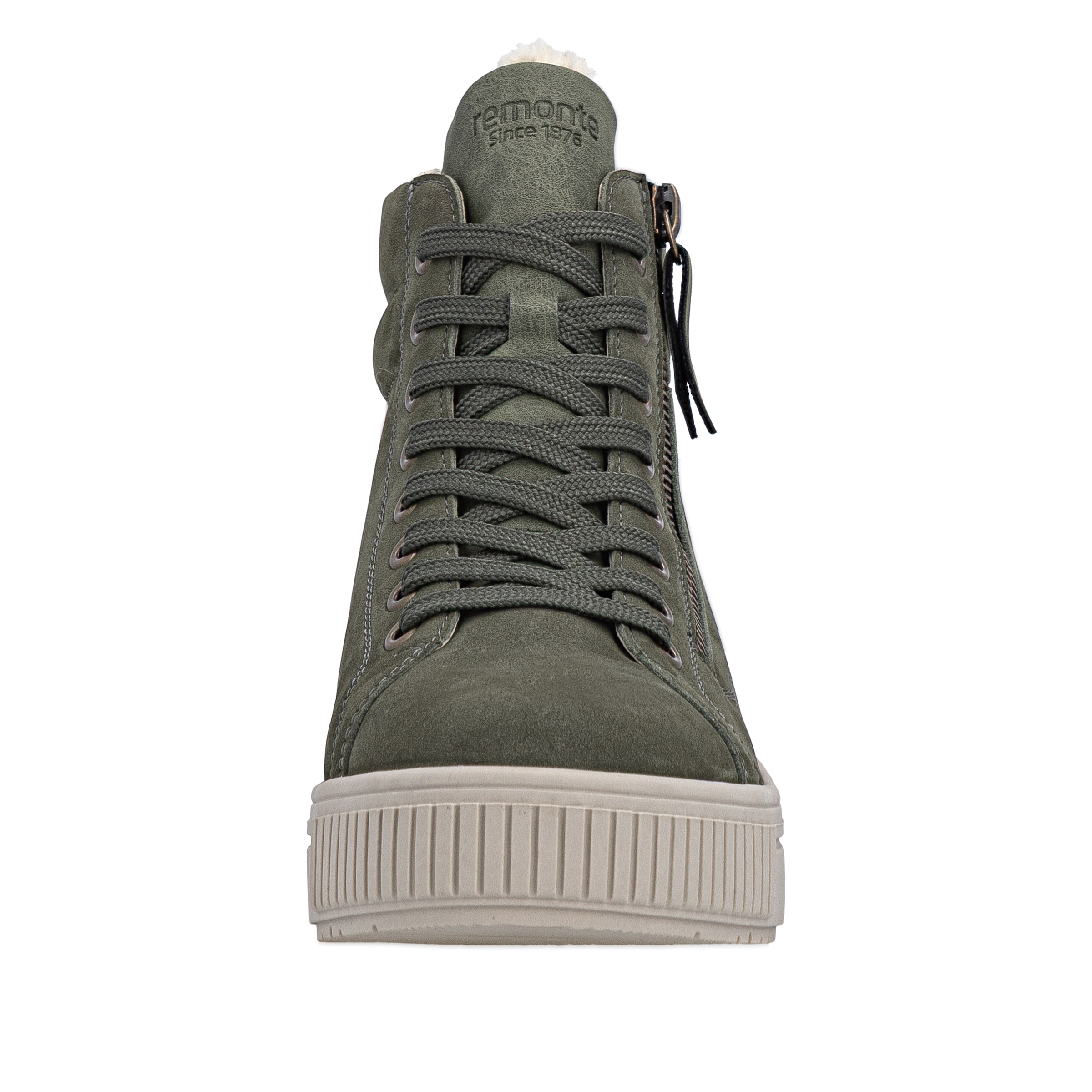 REMONTE Lace-Up Ankle Boots in Green