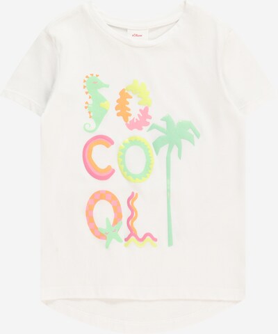 s.Oliver Shirt in de kleur Geel / Lichtgroen / Pink / Wit, Productweergave