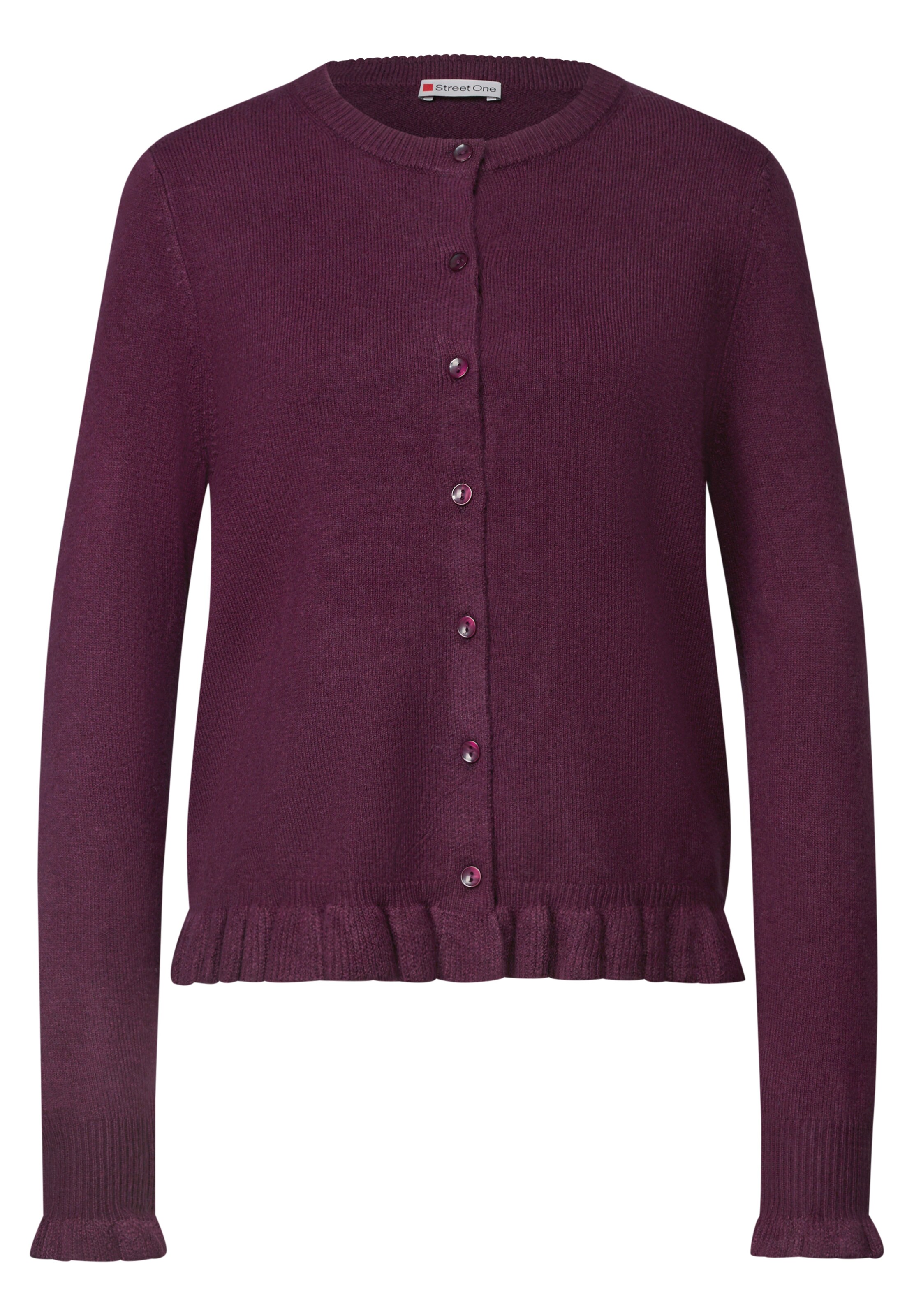 STREET ONE Strickjacke in Lila: Vorderseite