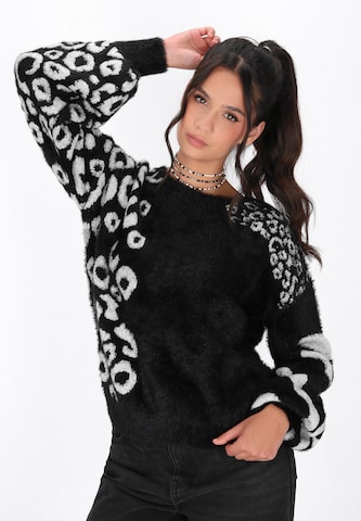 Pull-over myMo ROCKS en noir : devant
