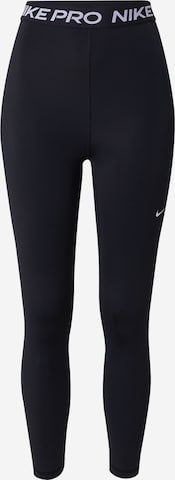 Skinny Pantaloni sport de la NIKE pe negru: față