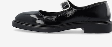 Bianco Ballet Flats with Strap 'ADDA' in Black: front